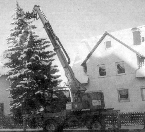 Der Längenauer Weihnachtsbaum beim Spender